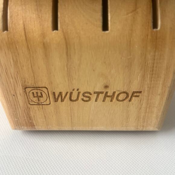 WUSTHOF 13 Slots Knife Wood Block Light Oak Kitchen Counter Beechwood - Picture 2 of 12